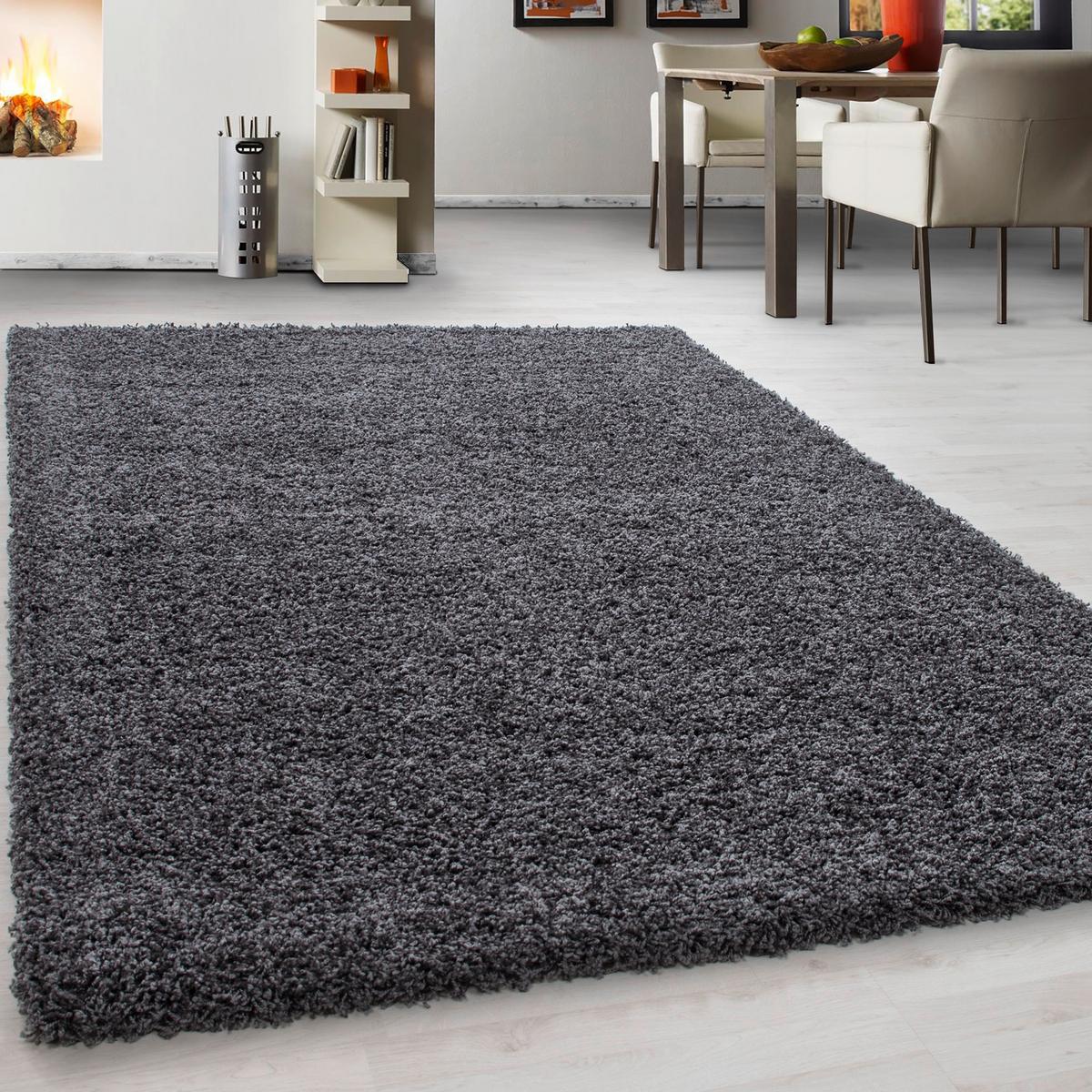 Hochflor Teppich Grau Life 240x340 cm - Grau, KONVENTIONELL, Textil (240/340cm) - Novel