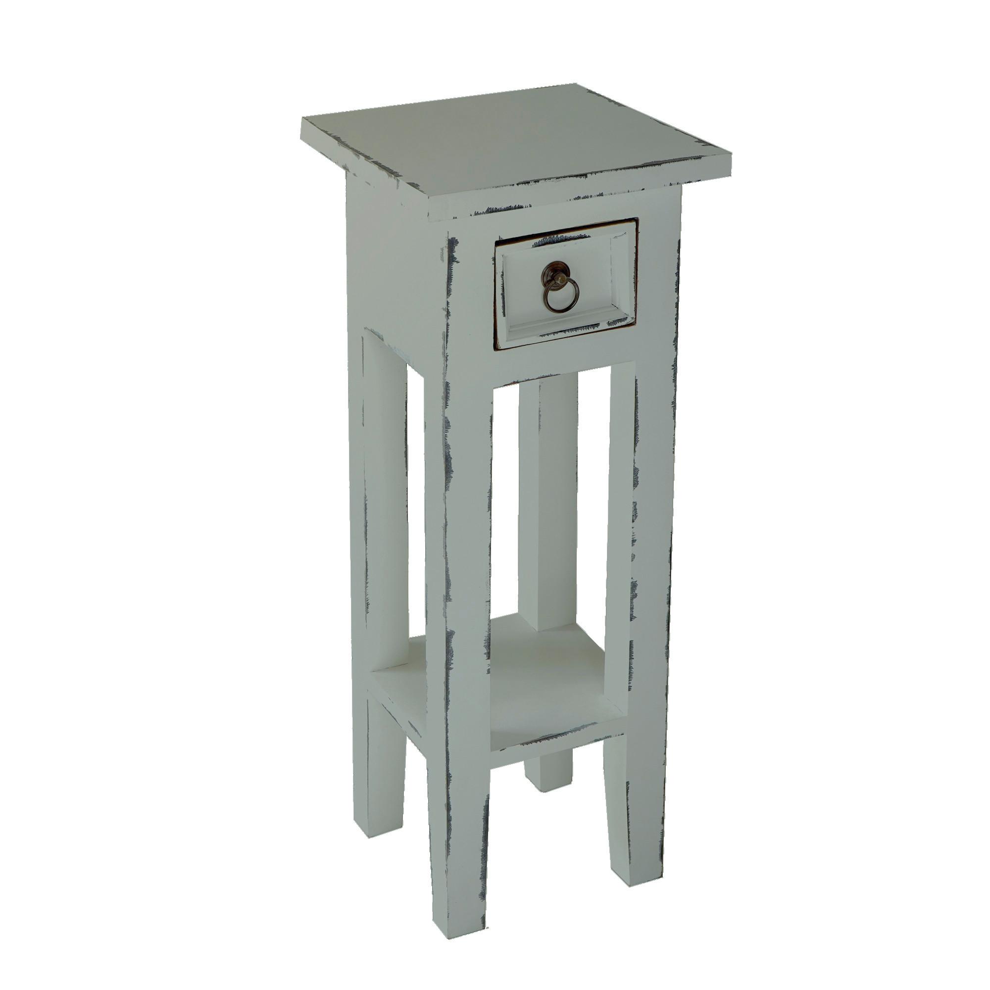 Beistelltisch Padea - Grau, Basics, Holz (25/25/67cm) - Gardenson