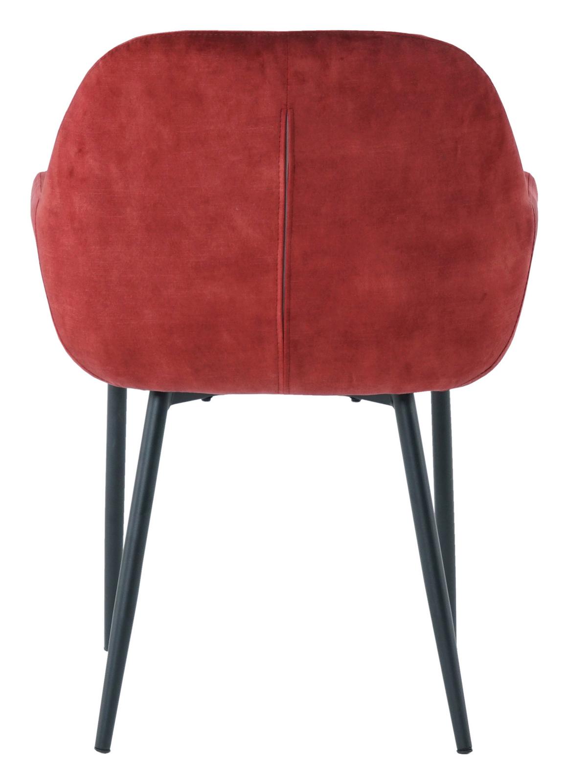 ARMLEHNSTUHL-SET Schwarz/Rot 2-teilig - Rot/Schwarz, MODERN, Textil/Metall (60/84/57,5cm) - MID.YOU