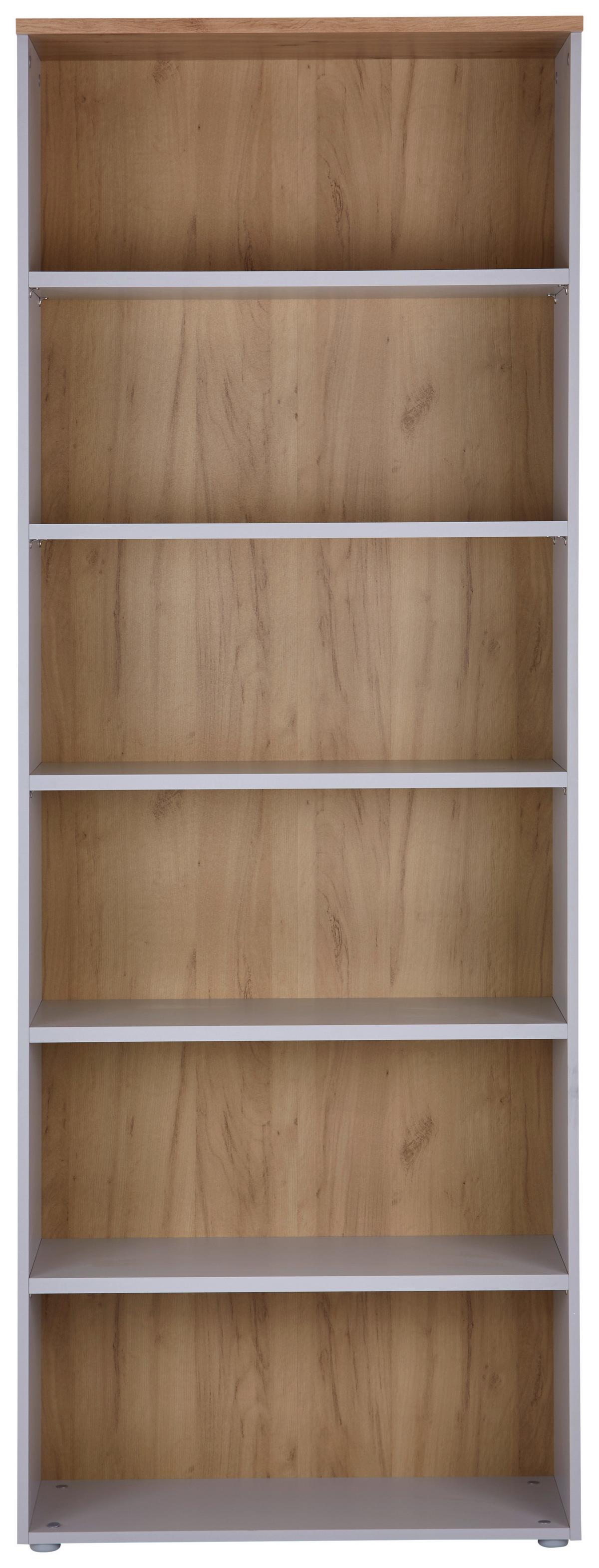 Aktenregal Kontor K2 Eiche Dekor Grau B: 80 cm - Eichefarben/Grau, MODERN, Holzwerkstoff (80/220/38cm)