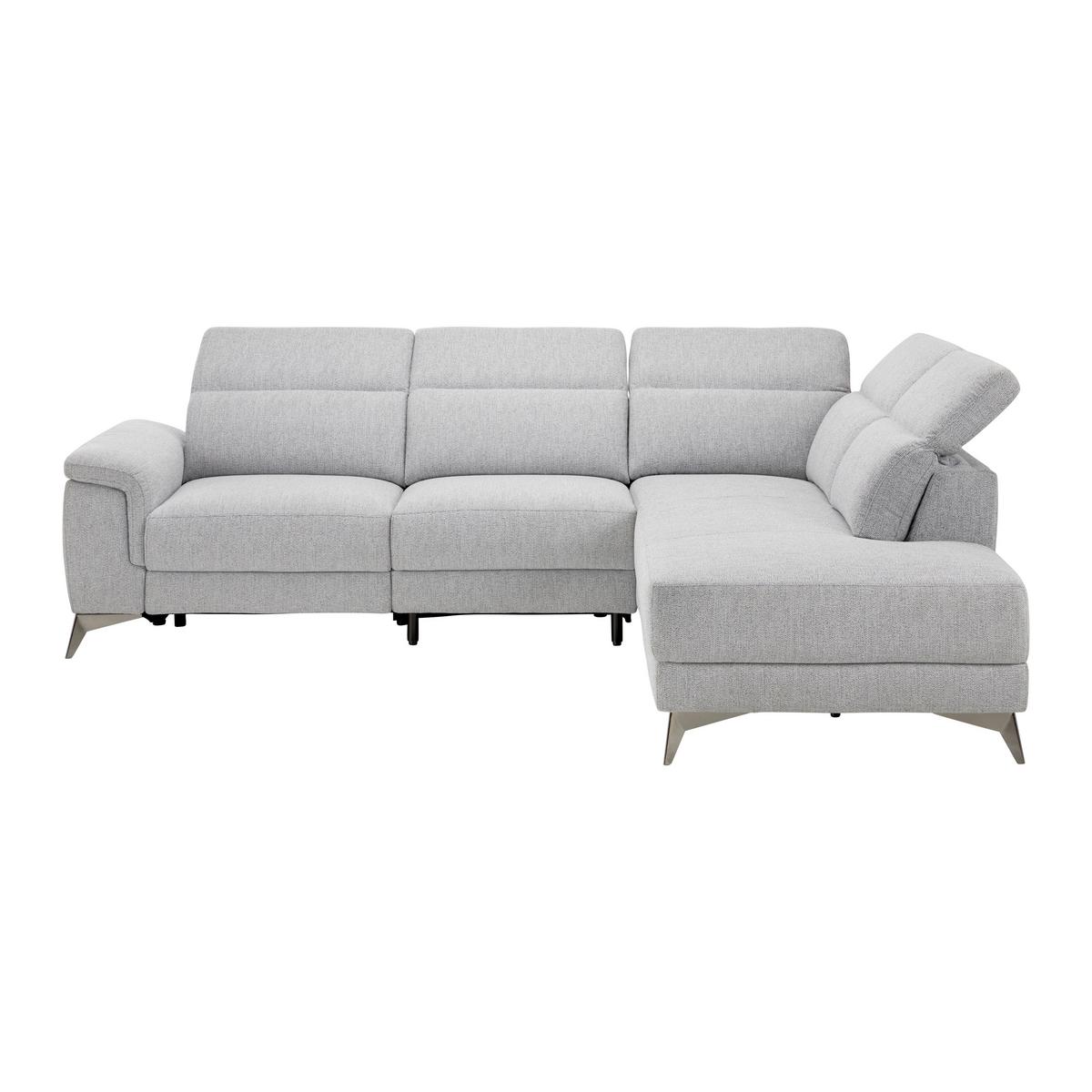 Sedací souprava Koln - šedá, Moderní, kov/textil (283/98/212cm) - Bessagi Home