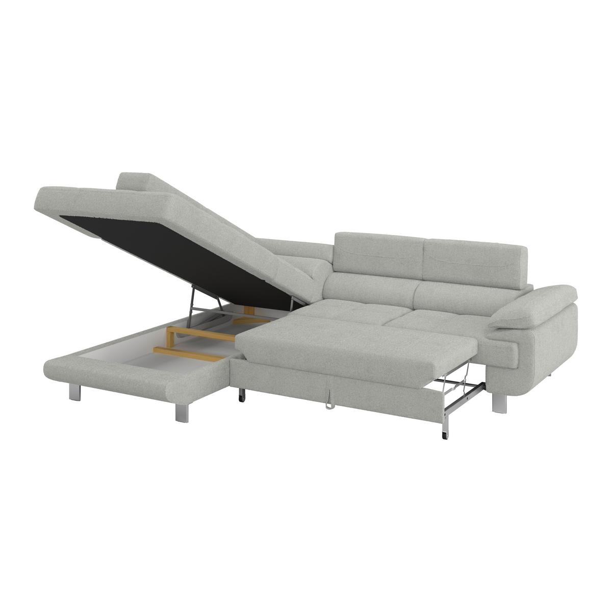 Ecksofa Savona - Hellgrau, MODERN, Textil (230/270cm) - Ondega