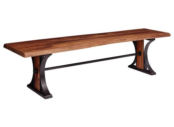 Sitzbank Banur B: ca. 178 cm - Sheeshamfarben/Schwarz, Design, Holz (178/45/49cm) - Livetastic Sitzbank Banur B: ca. 178 cm - Sheeshamfarben/Schwarz, Design, Holz (178/45/49cm) - Livetastic