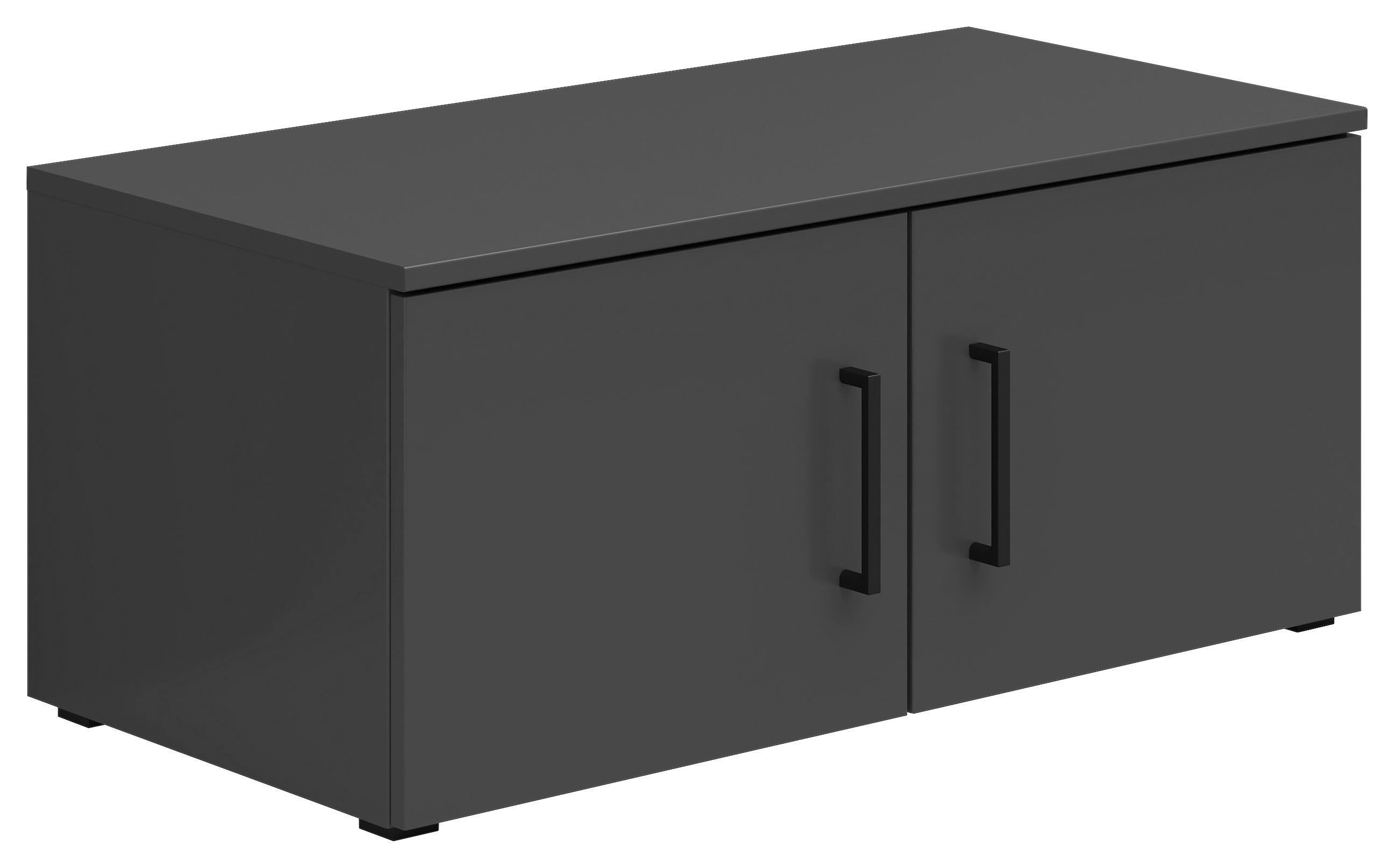 Nadstavec na skriňu Cabinet š: 80 cm - čierna/grafitová, Modern, kompozitné drevo/plast (80/35/40cm)