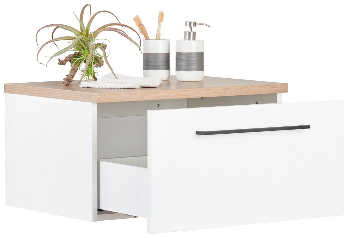 SPODNÍ SKŘÍŇKA CARLY - bílá/černá, kov/kompozitní dřevo (60/30/45cm)