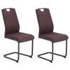 Schwingstuhl-Set Britta S Dunkelrot - Grau/Dunkelrot, MODERN, Textil/Metall (44/100/59cm) - MID.YOU