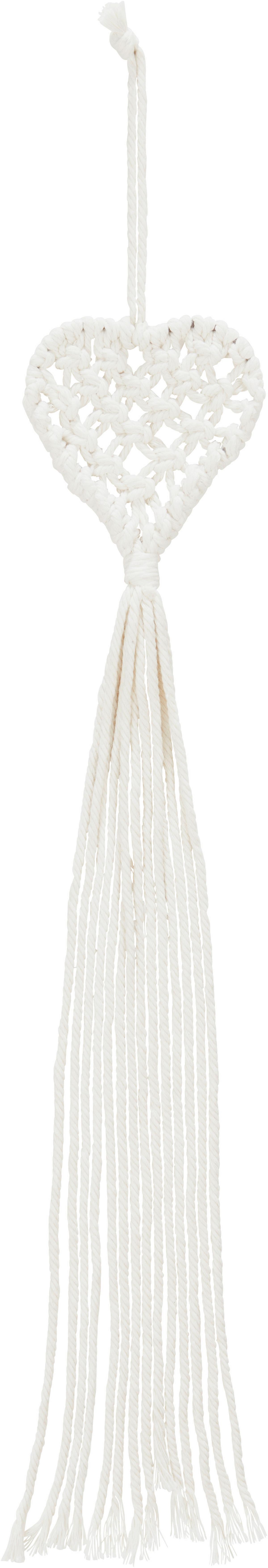 Dekohänger Herz - Creme, Basics, Textil (52cm) - Luca Bessoni