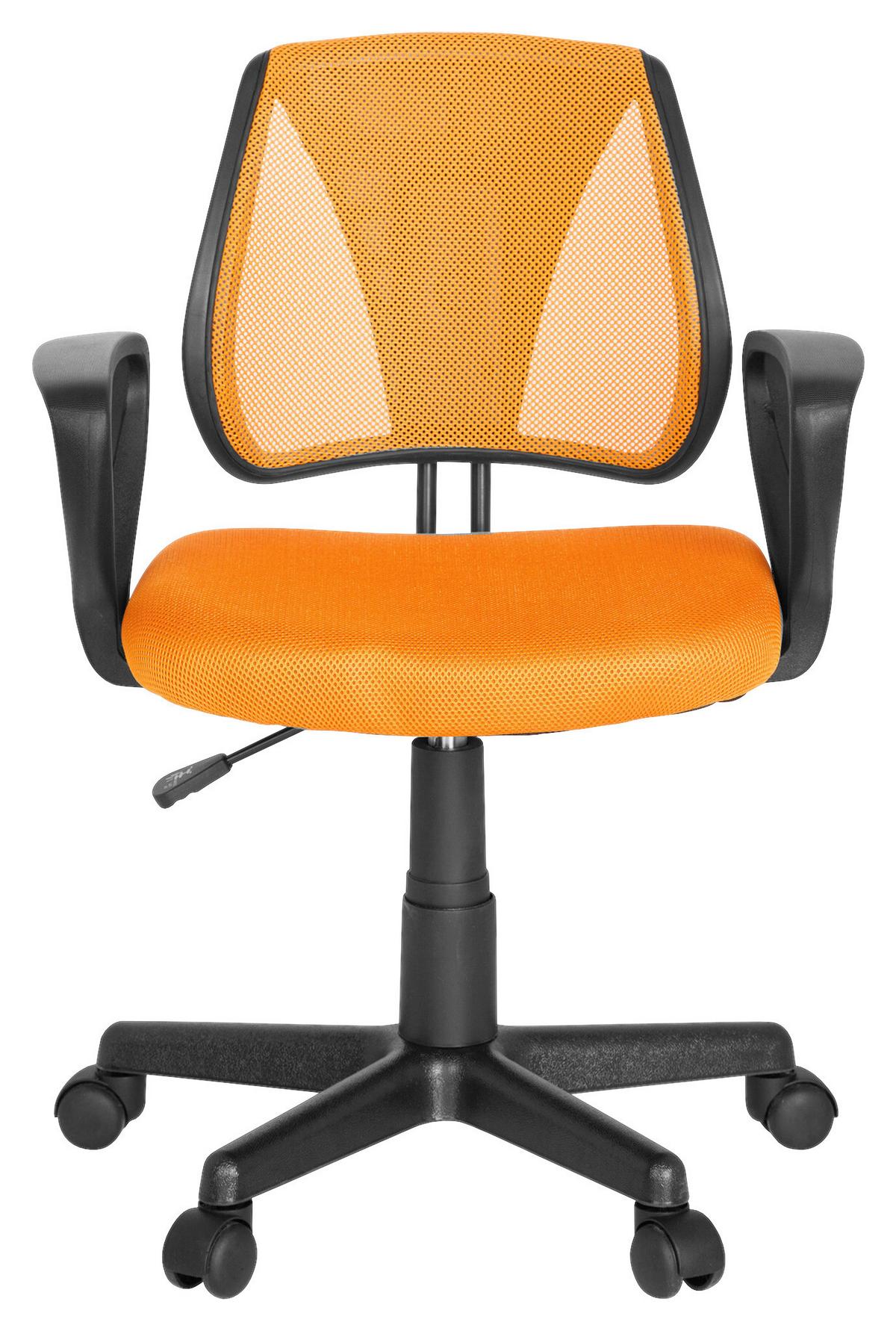 Jugenddrehstuhl Kiddy Cd Orange - Schwarz/Orange, Basics, Kunststoff (58/75-92/45cm) - MID.YOU