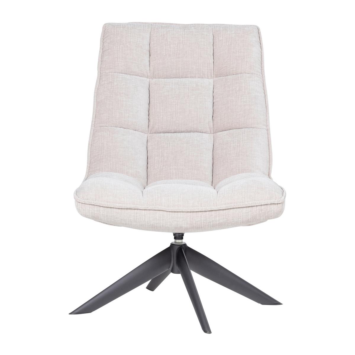 SESSEL Jouke Naturfarben B: 70cm - Schwarz/Naturfarben, MODERN, Textil/Metall (70/97/85cm) - Livetastic
