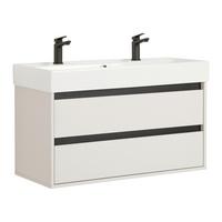 Skrinka s umývadlom SOPHIA - biela/kašmírová, Modern, kompozitné drevo/keramika (100/62/46cm) - Mömax