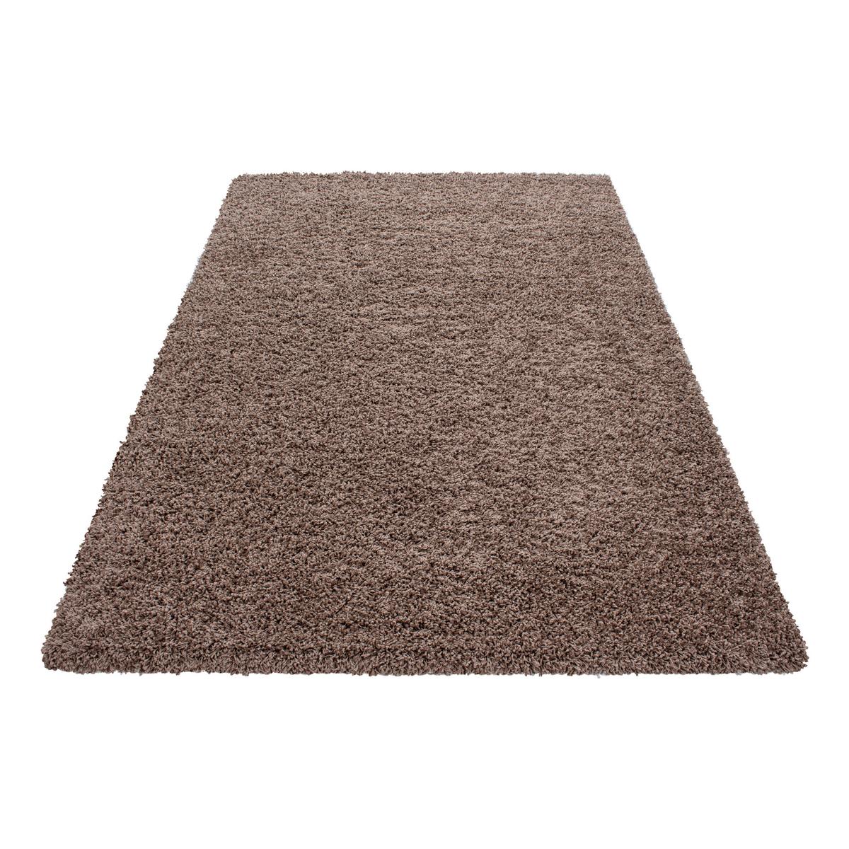 Hochflor Teppich Hellbraun Life 240x340 cm - Hellbraun, KONVENTIONELL, Textil (240/340cm) - Novel