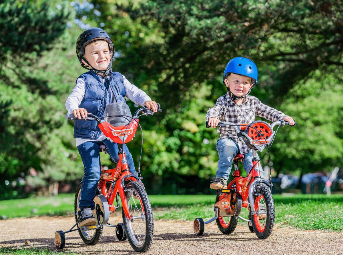 Kinderfahrrad Mit Stützrädern Cars 16 Zoll - Rot, Basics, Metall (54/78,1/106cm)