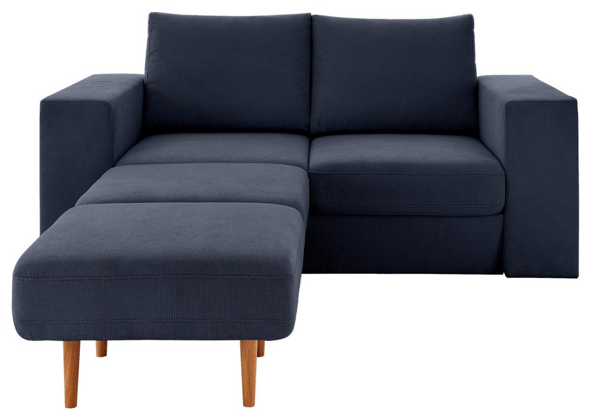 Viersitzer-Sofa Looks V-1 - Eichefarben/Dunkelblau, Design, Textil (252/96/107cm) - LOOKS by W.Joop