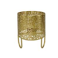 Laterne Melissa - Goldfarben, KONVENTIONELL, Metall (12/15cm) - Luca Bessoni