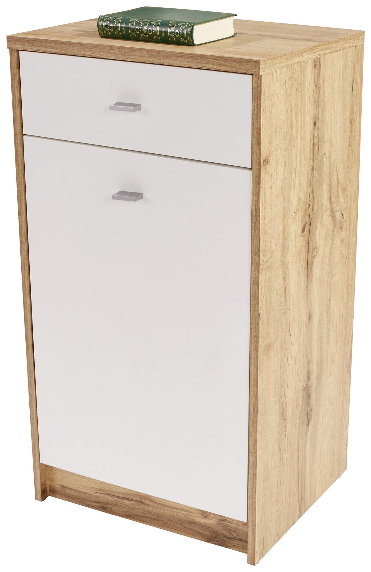 Kommode B 50cm 4-You New, Wotan Eiche Dekor/Weiß - Eichefarben/Weiß, MODERN, Holzwerkstoff (50/85,4/34,6cm)