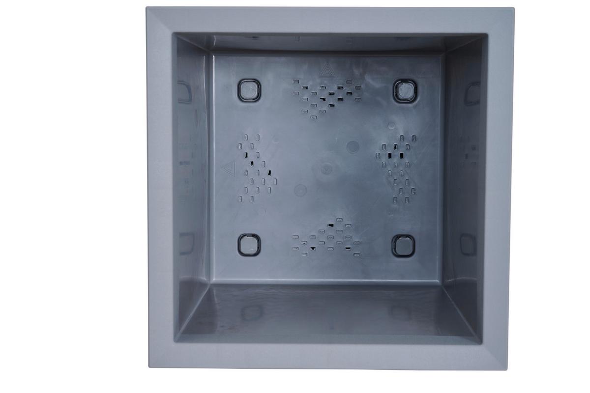 Blumenkasten Grau Betonoptik B: 40 cm - Grau, Basics, Kunststoff (40/40/40cm) - Siena Garden