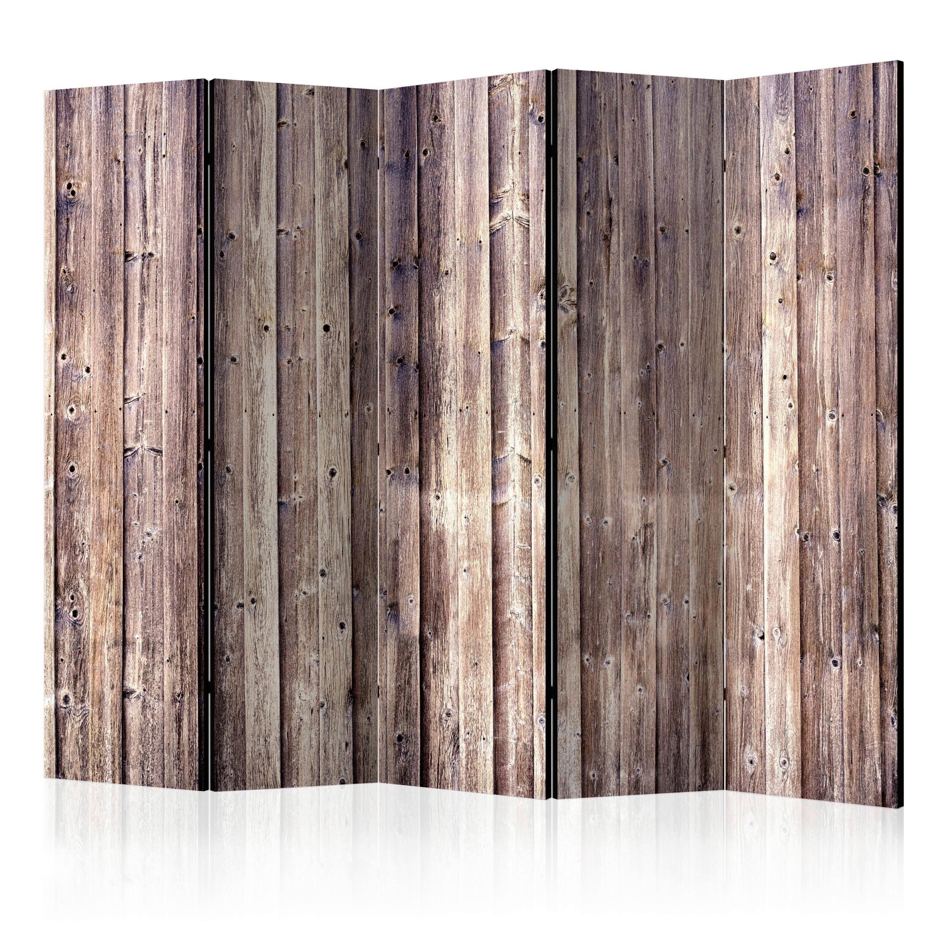 PARAVENT Braun Beige B: 225 cm - Beige/Braun, Basics, Holz/Textil (225/172/3cm) - artgeist