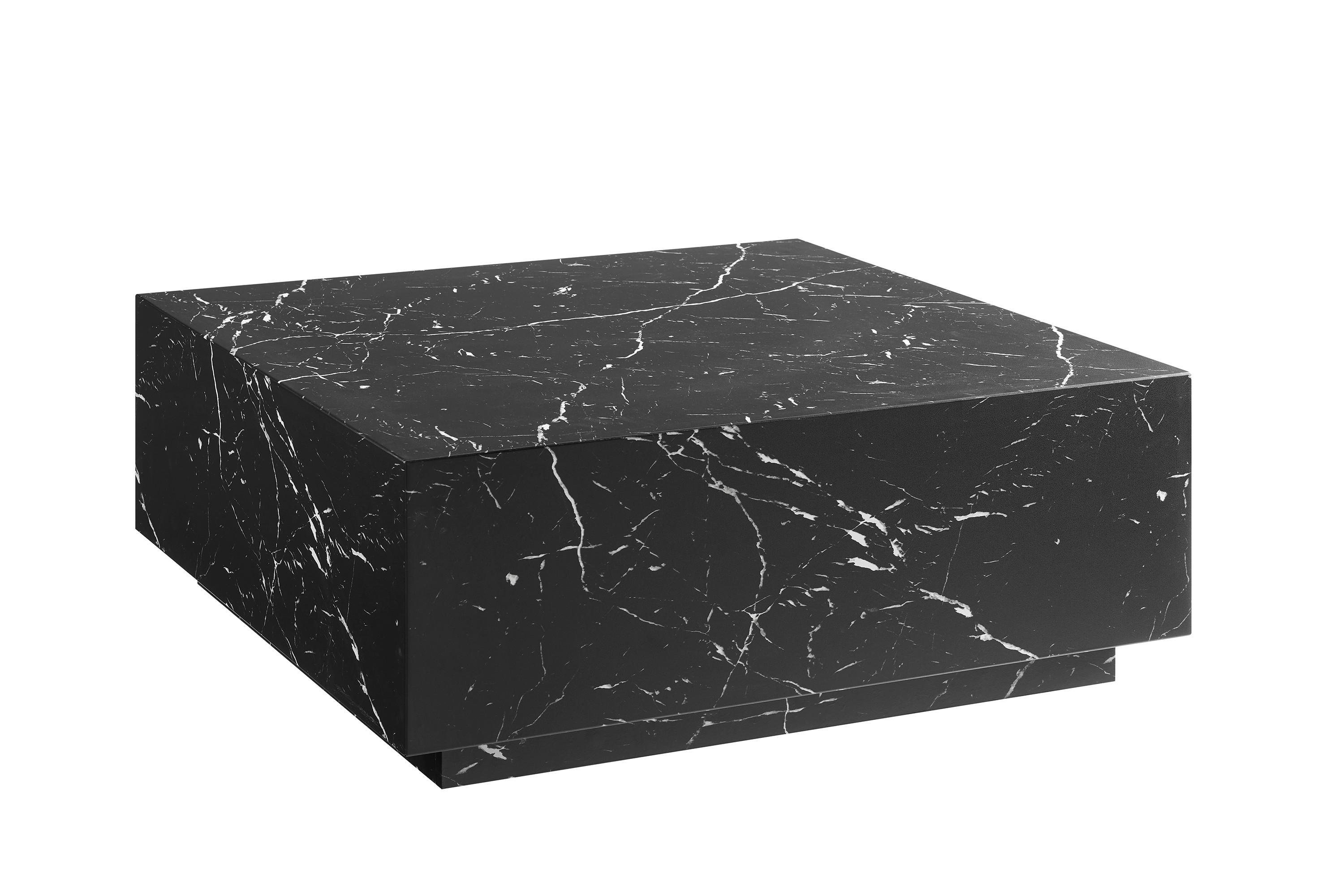 Couchtisch Schwarz L: 90 cm - Schwarz, Design, Holzwerkstoff (90/90/35cm) - Livetastic