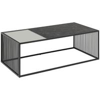 Couchtisch Rund Strington Schwarz - Schwarz, Design, Glas/Holzwerkstoff (120/60/40cm) - MID.YOU