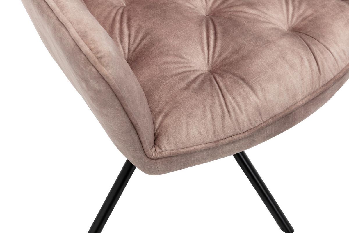 Esszimmerstuhl Sarina Beige/ Schwarz Gepolstert 2-Er Set - Beige/Schwarz, Basics, Textil/Metall (59,9/89/62cm) - MID.YOU