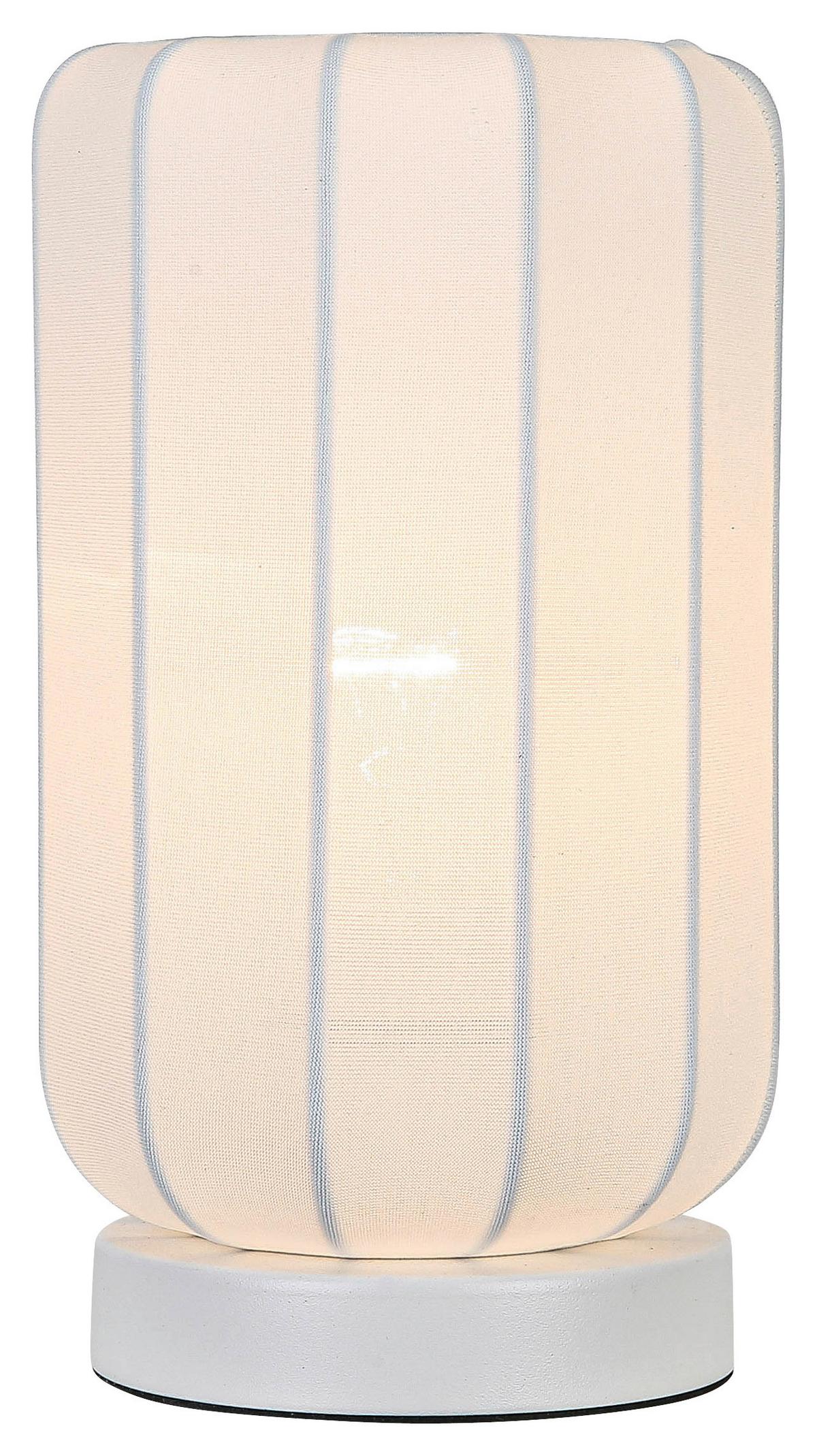 STOLNÁ LAMPA STOIU - biela, Modern, kov/textil (14/24,5cm) - Mömax