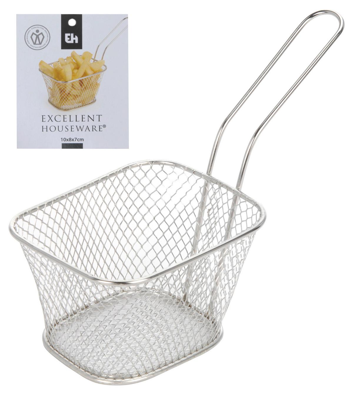 Frittierkörbchen Hagen BxHxT: 10,5x8,5x7 cm, Edelstahl - Edelstahlfarben, KONVENTIONELL, Metall (10,5/8,5/7cm)