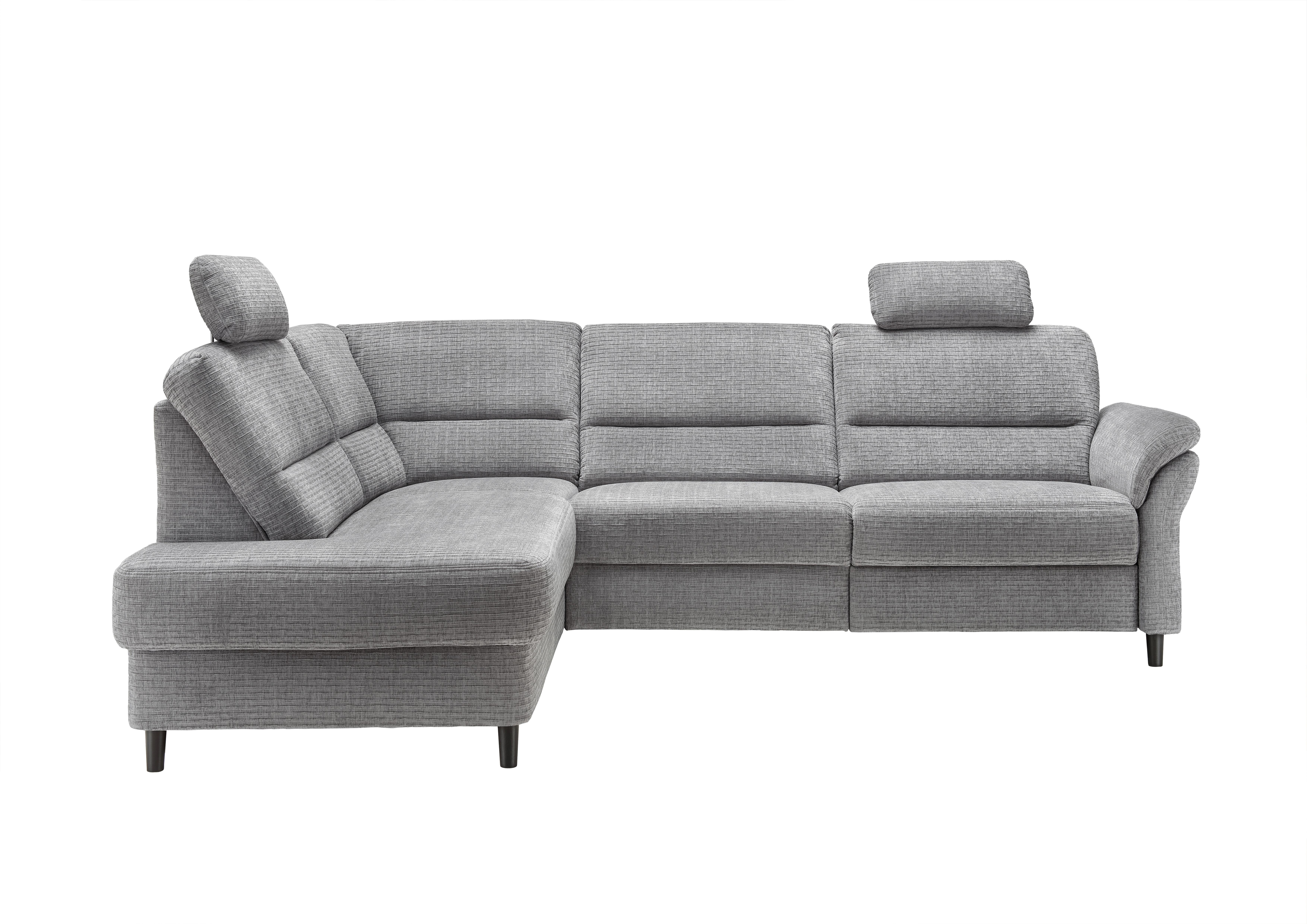 Ecksofa Cavoli Grau Relaxfunktion S: 190x266 cm - Schwarz/Weiß, MODERN, Textil (190/266cm) - Livetastic