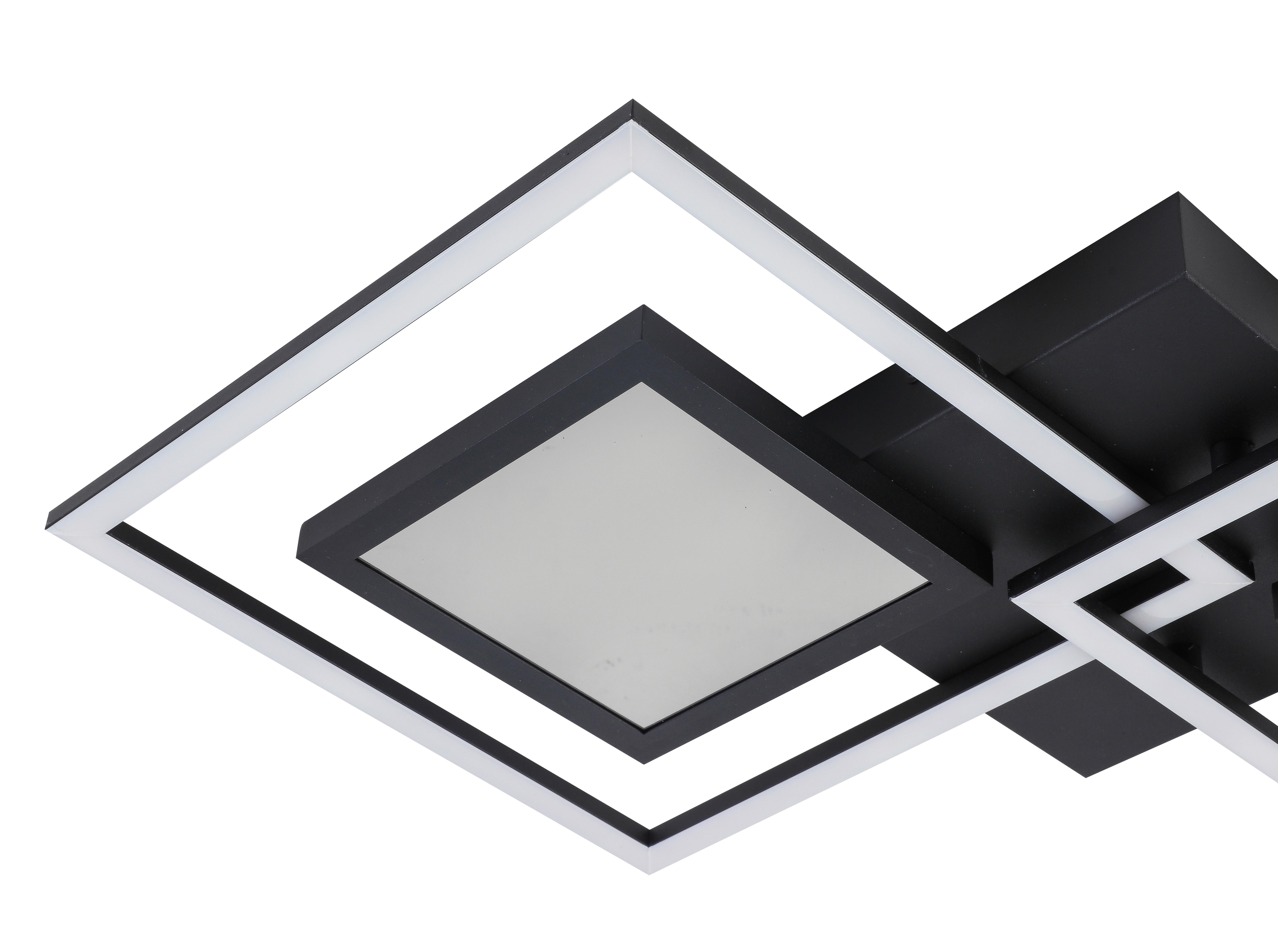 Stropní LED svítidlo Preceval, 74/42cm - černá, kov/plast (74/42/6cm) - Premium Living