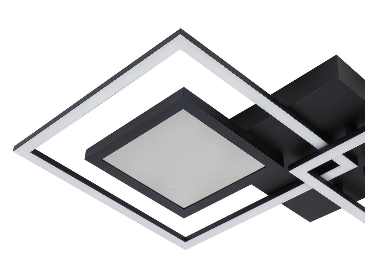 Stropní LED svítidlo Preceval, 74/42cm - černá, kov/plast (74/42/6cm) - Premium Living