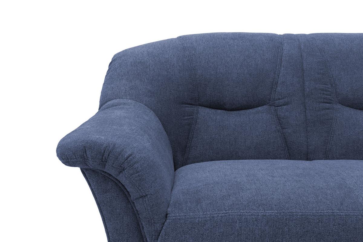 Ecksofa mit Schlaffunktion Sarafina Dunkelblau 232x146 cm - Schwarz/Dunkelblau, KONVENTIONELL, Textil (232/146cm) - MID.YOU