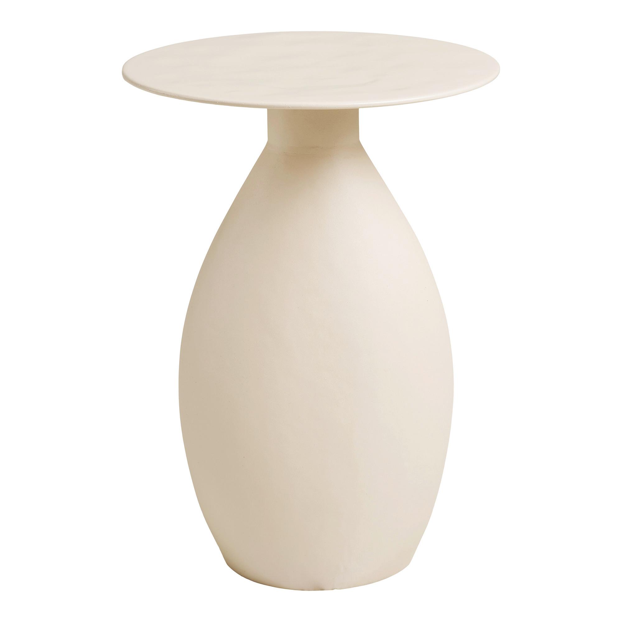 Beistelltisch Calais Creme B: 36cm - Creme, Design, Metall (36/36/50cm) - MID.YOU