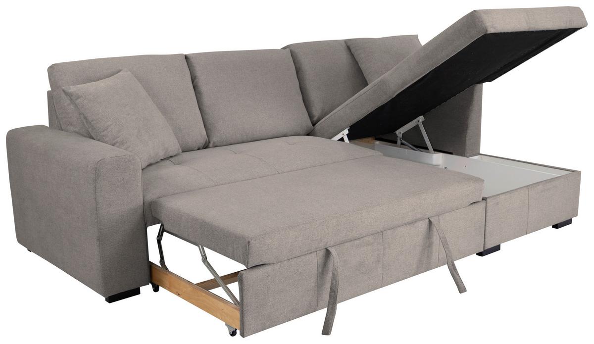 Ecksofa Lukas Graubraun S: 239x158 Cm - Graubraun, Trend, Textil (239/158cm)