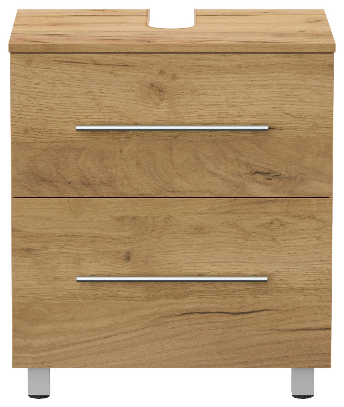 Waschbeckenunterschrank Mondial Eiche Dekor B: 55 cm - Eichefarben, MODERN, Holzwerkstoff (55/63/41,6cm) - MID.YOU