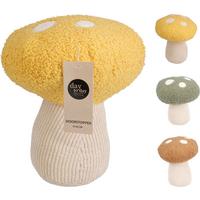 Ajtókitámasztó Gomba - sárga/barna, Basics, textil (21cm)