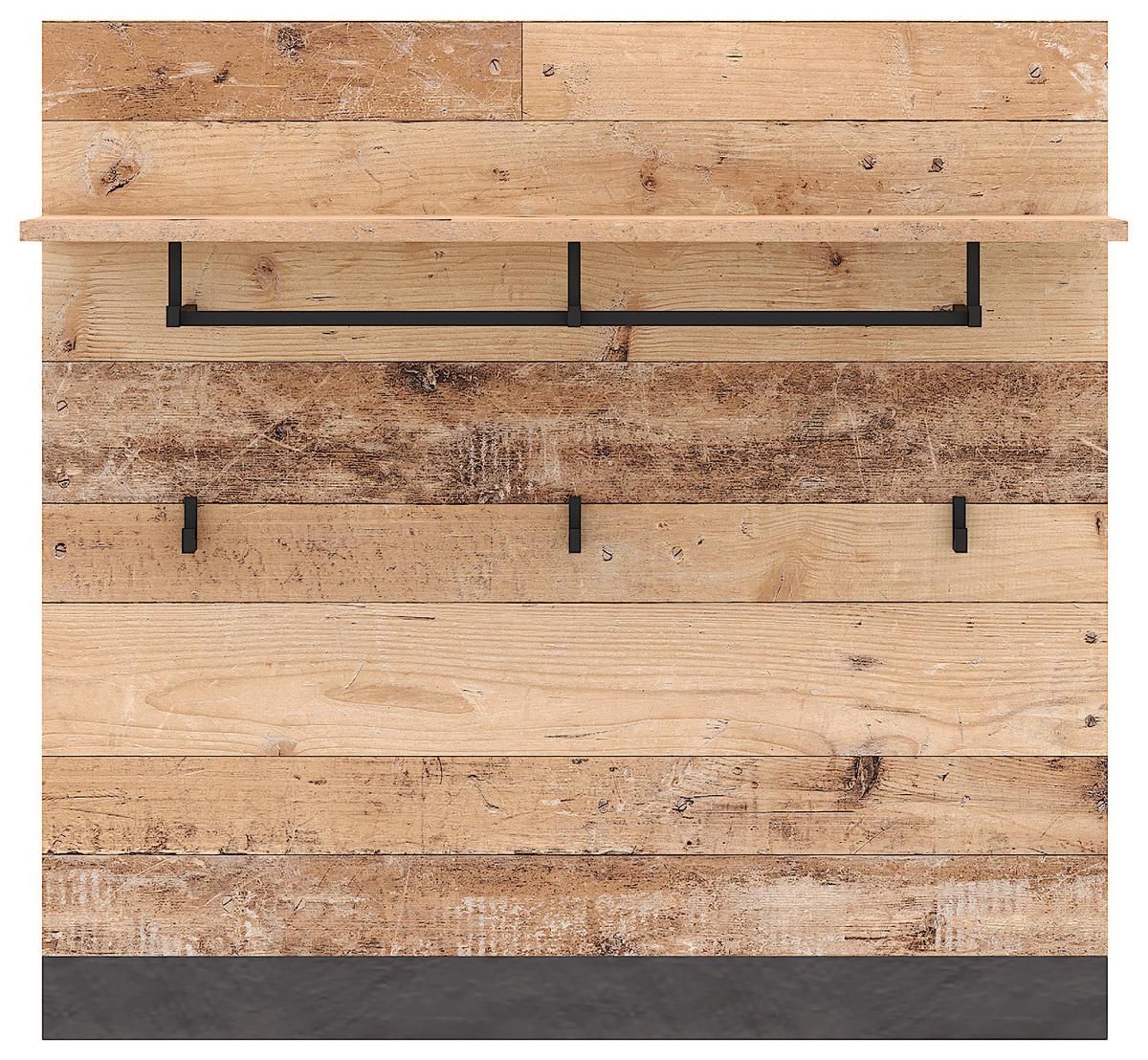 Garderobenpaneel Luna 2 - Alteiche/Sonoma Eiche, Design, Holzwerkstoff/Kunststoff (88,9/85/26,6cm) - MID.YOU