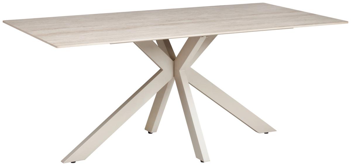 Esstisch Logan 180x90 Cm Beige - Beige, KONVENTIONELL, Keramik/Metall (180/90/76cm) - MID.YOU