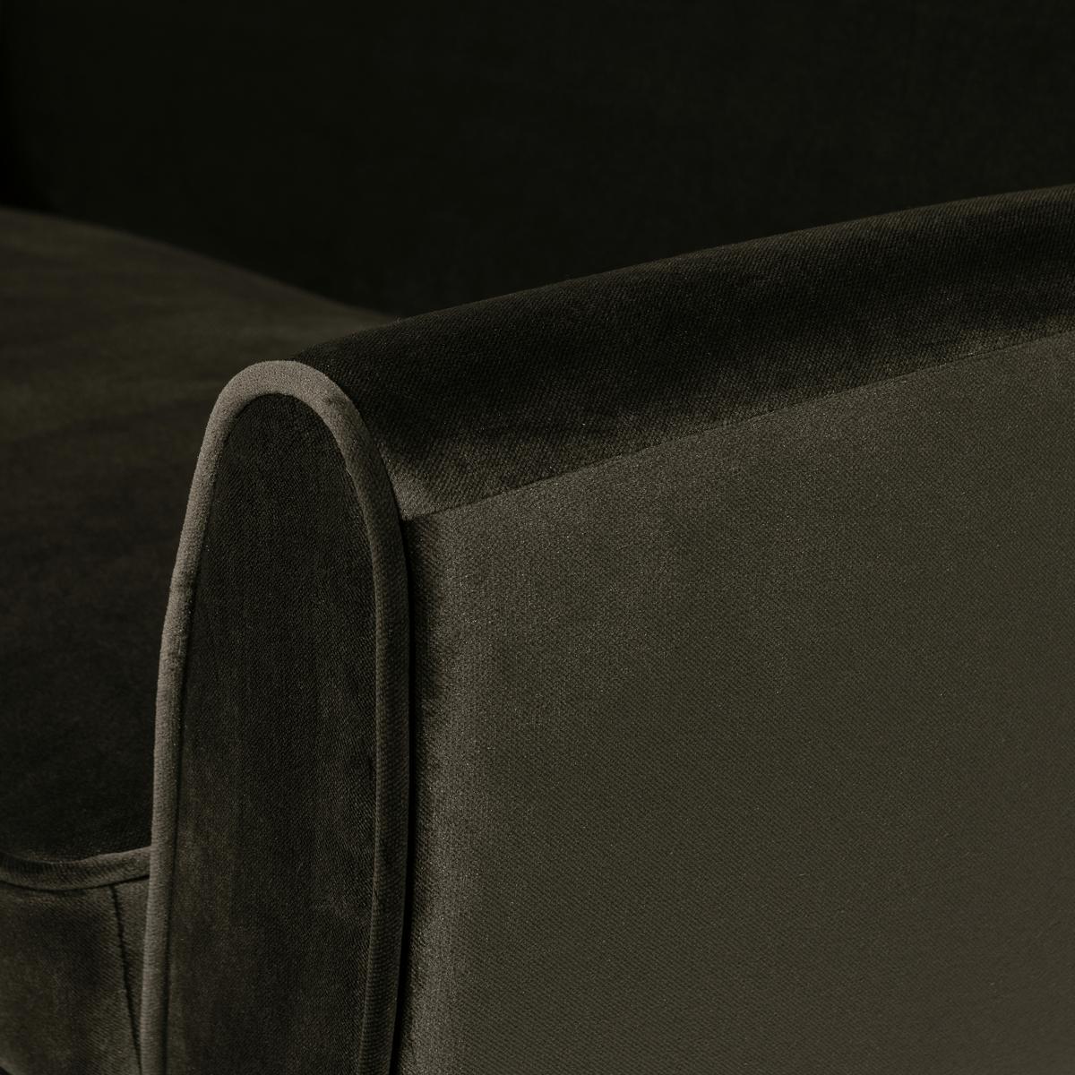 Sofa Rocco Grün B: 187cm - Schwarz/Grün, Design, Textil (187/75/82cm) - Livetastic