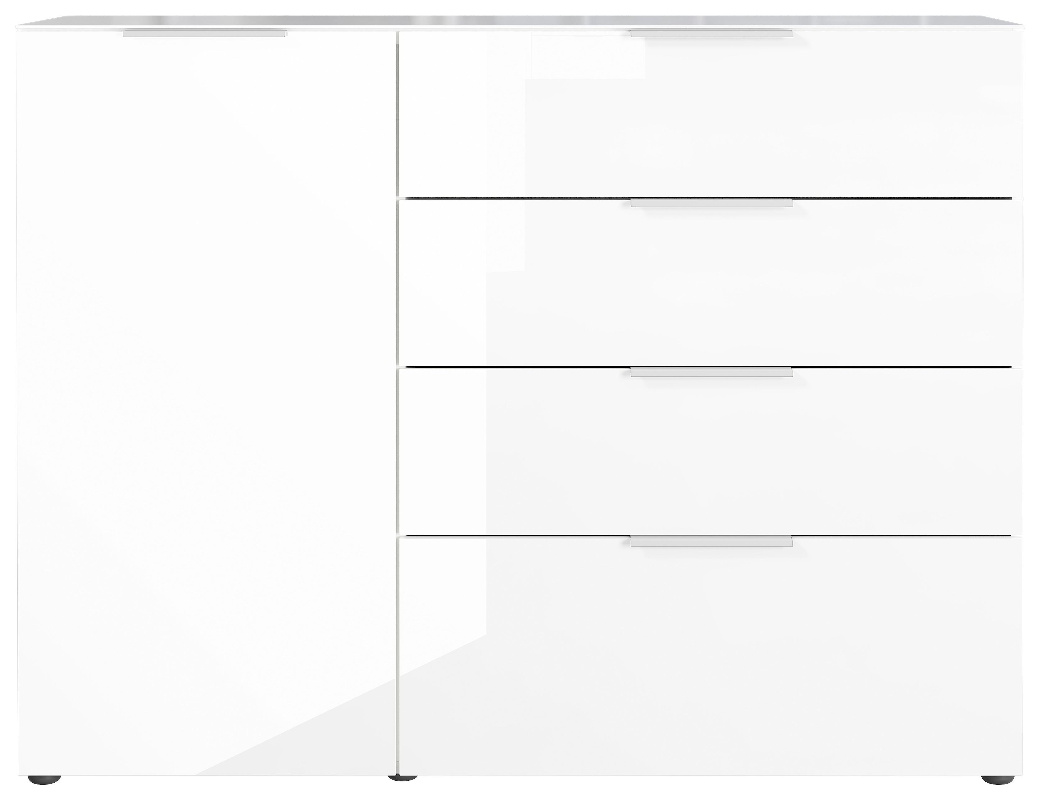 Sideboard mit Glas B: 134 cm Gw-Oakland Weiß