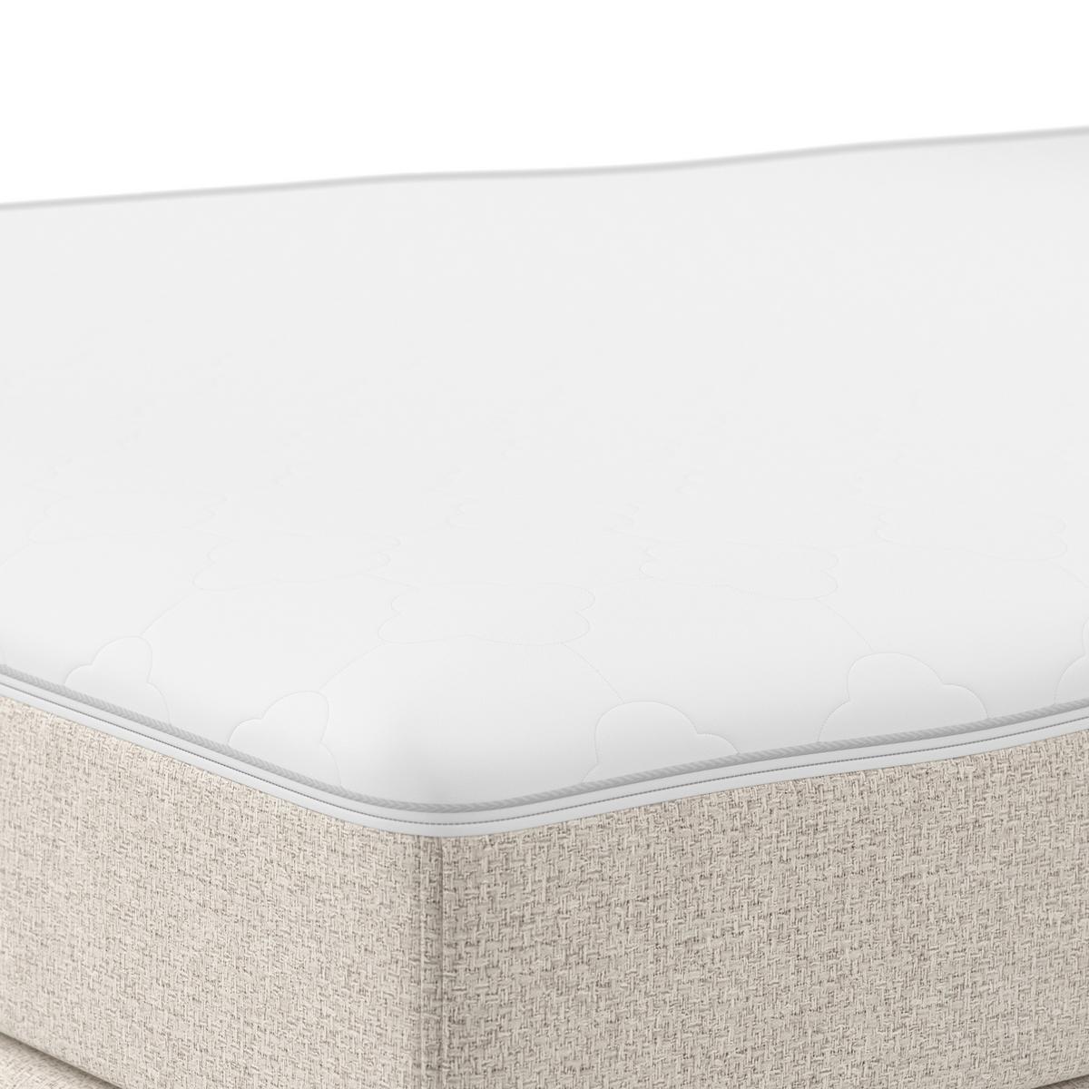 Boxspringová postel MARCO 140x200, béžová - černá/krémová, Moderní, dřevo/textil (140/200cm) - Bessagi Home