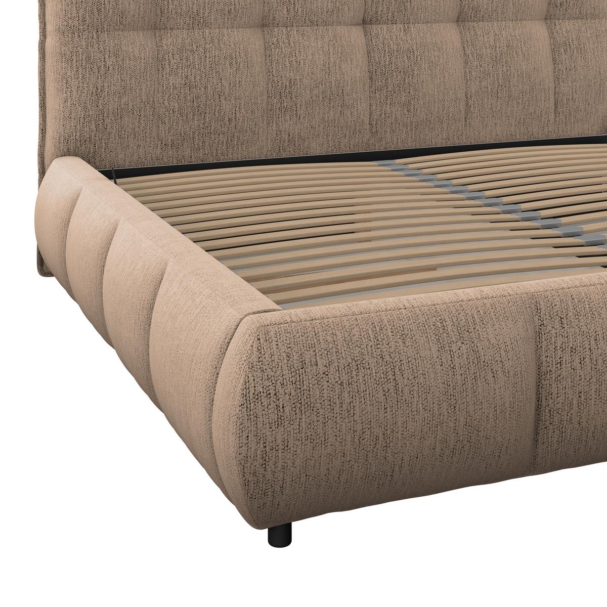 Polsterbett Limo Braun 160x200 cm - Schwarz/Braun, KONVENTIONELL, Holz/Holzwerkstoff (160/200cm) - James Wood