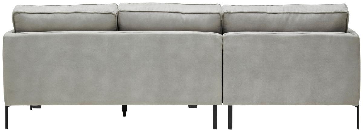 Ecksofa Yukon Hellgrau S: 154x232 Cm - Hellgrau/Schwarz, Trend, Textil (154/232cm) - Livetastic