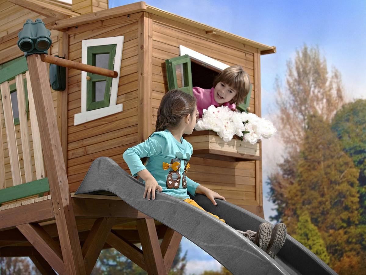 Spielturm A030.150.80 - Braun/Grau, KONVENTIONELL, Holz (432/288/193cm) - Ambia Garden