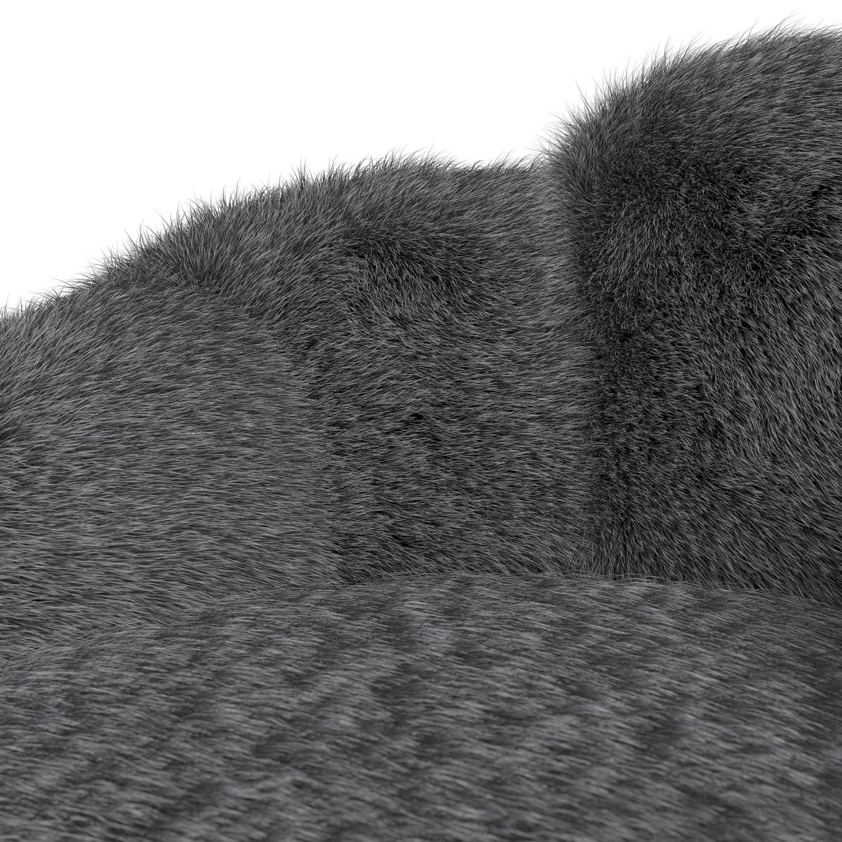 Otočné relaxační křeslo LEO, černý plyš, max. 140 kg - bílá/černá, Moderní, kov/textil (96/78/93cm) - Bessagi Home