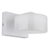 LED-Wandleuchte Belinda Klar Opal Weiß L: 15 cm - Klar/Opal, Design, Glas/Kunststoff (15/19,5/11cm) - Globo