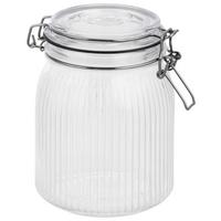 VORRATSGLAS Thea 900 ml - Klar/Schwarz Hochglanz, KONVENTIONELL, Glas/Kunststoff (11,2/15cm) - Luca Bessoni