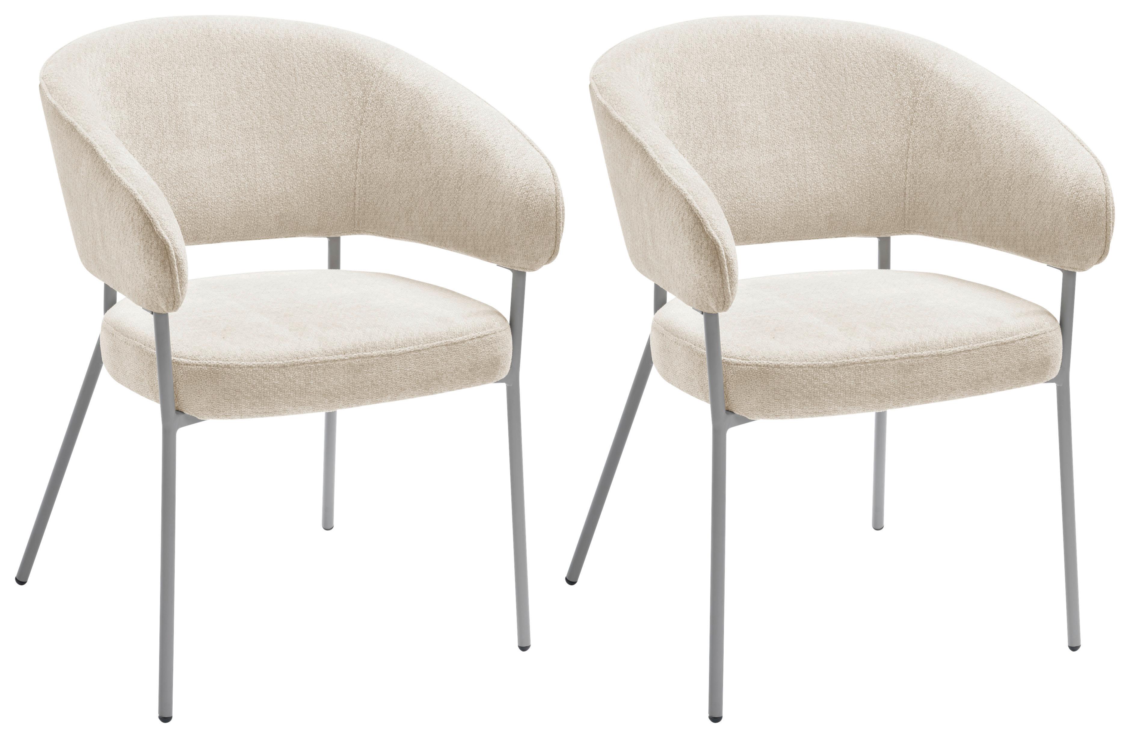 Armlehnstuhl Amira Chenille Beige, B: 60 Cm - Beige, LIFESTYLE, Holz/Textil (60/81/60cm) - Livetastic