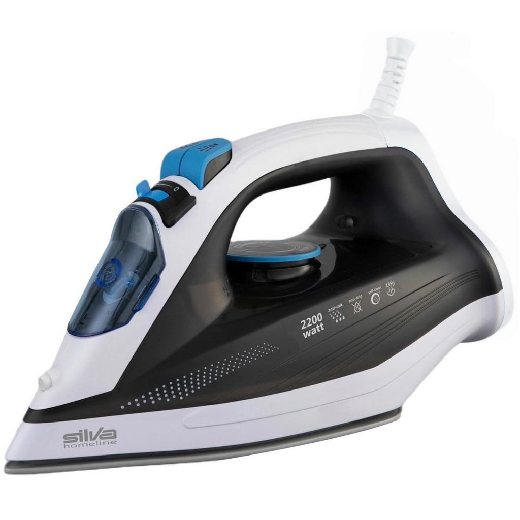 Dampfbügeleisen Blau/Weiß/ Dunkelgrau 2200 W Tropf-Stopp