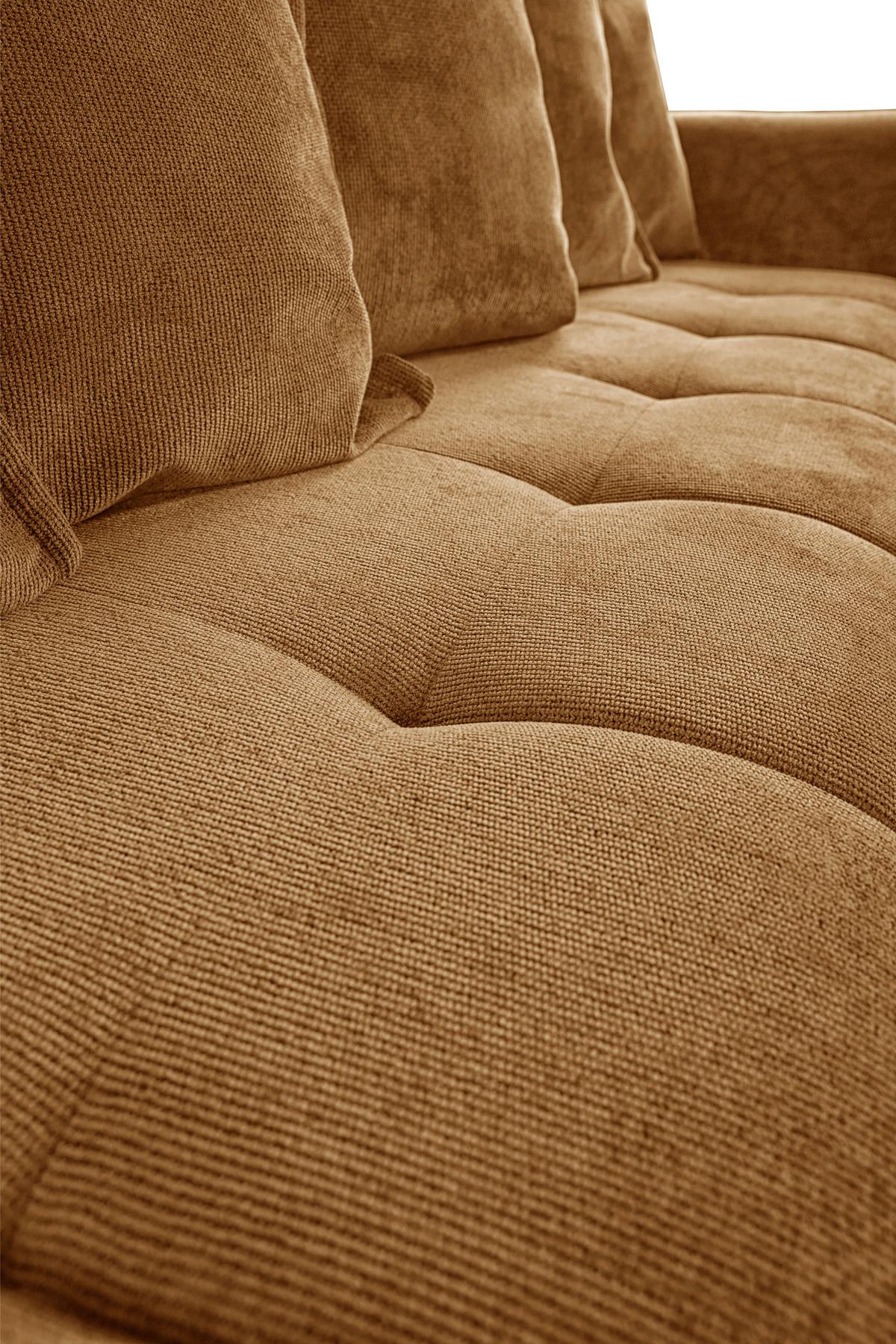 Schlafsofa Weronika, Hellbraun B: 247 Cm - Hellbraun/Schwarz, Design, Holz/Holzwerkstoff (247/94/90cm) - MID.YOU