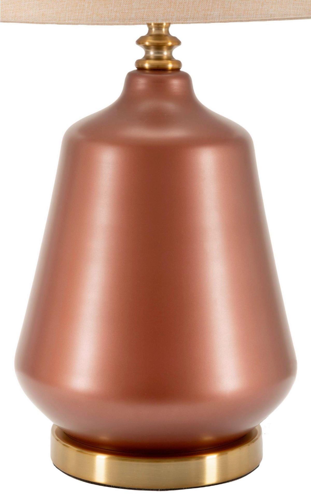 Tischleuchte Rosenthal C Braun, Goldfarben B: 35,5 cm - Goldfarben/Braun, Basics, Glas/Textil (35.5/65/35.5cm)