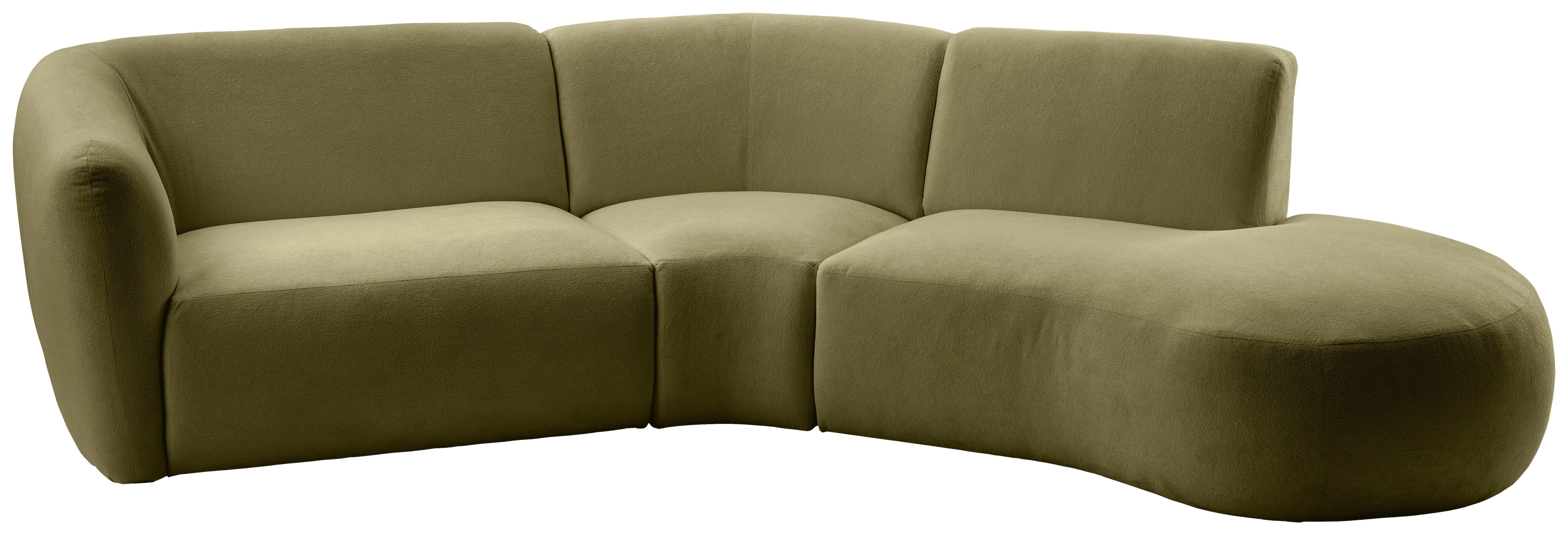 ECKSOFA Jesi, Grün S: 276x182 cm - Schwarz/Grün, MODERN, Textil (276/182cm) - Livetastic